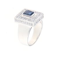 Anello Roman Gioielli Donna in Oro bianco Zaffiro 1.20 Ct AN.ZAF-J-6 - AN.ZAF-J-6